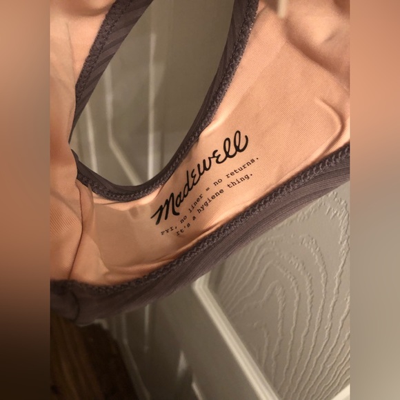 Madewell Second Wave Square Neck Tank swimsuit size M faded palm 🎉Host Pick🎉 - Picture 5 of 10